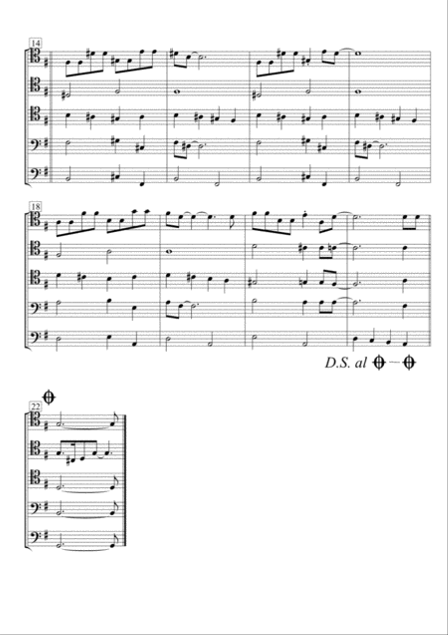 Winter Wonderland Brass Quintet scores gallery preview page 3