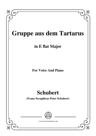 Schubert-Gruppe aus dem Tartarus,Op.24 No.1,in E flat Major,for Voice&Piano