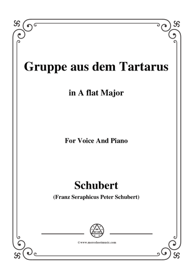 Schubert-Gruppe aus dem Tartarus,Op.24 No.1,in A flat Major,for Voice&Piano
