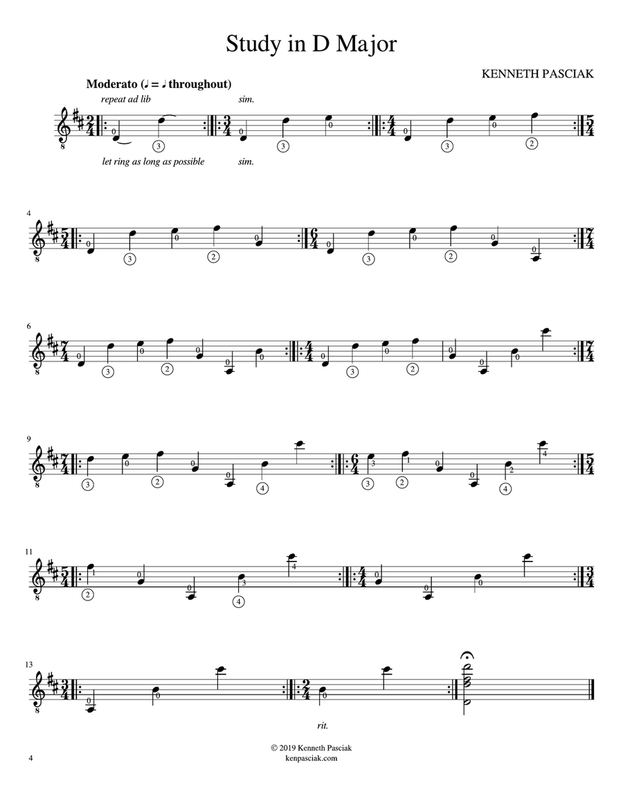 Twelve Studies in 12 Major Keys for Guitar Classical Guitar scores gallery preview page 6
