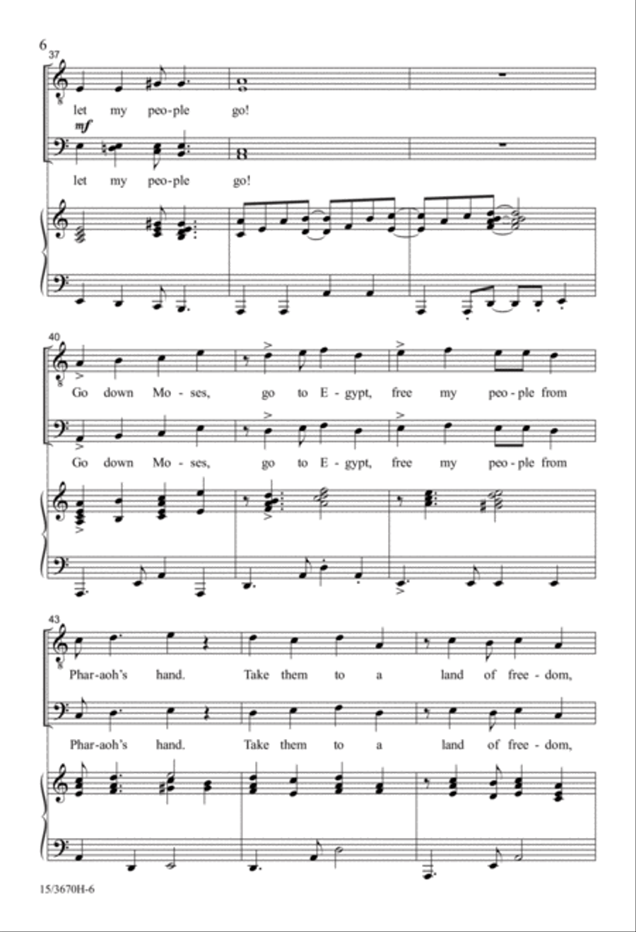 Go Down, Moses Go Down, Moses TTB scores gallery preview page 6