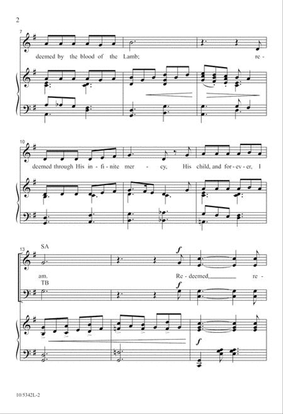 Redeemed! Redeemed! 4-Part scores gallery preview page 2