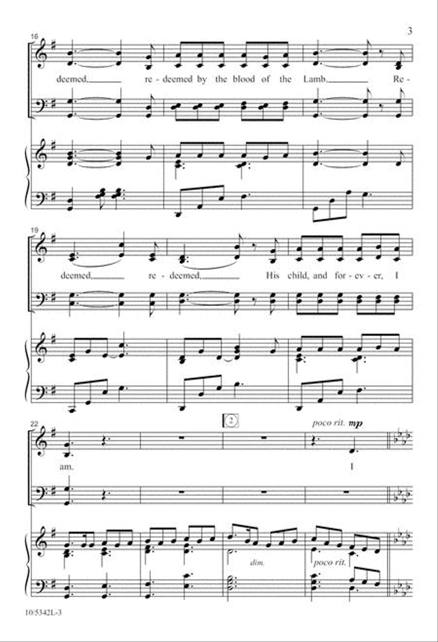 Redeemed! Redeemed! 4-Part scores gallery preview page 3