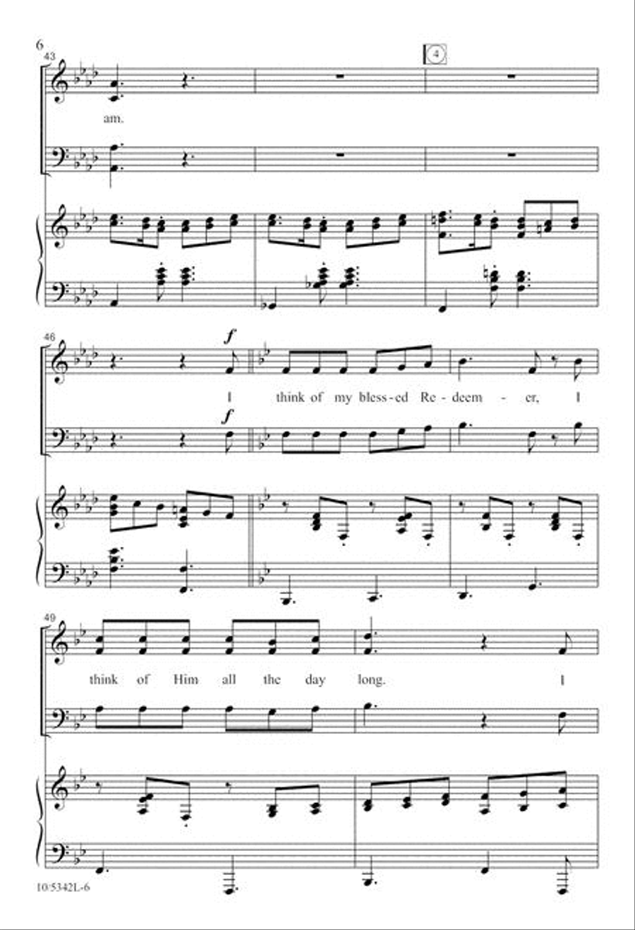 Redeemed! Redeemed! 4-Part scores gallery preview page 6