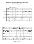 Klezmer Dance # 1 in g minor; for String Orchestra
