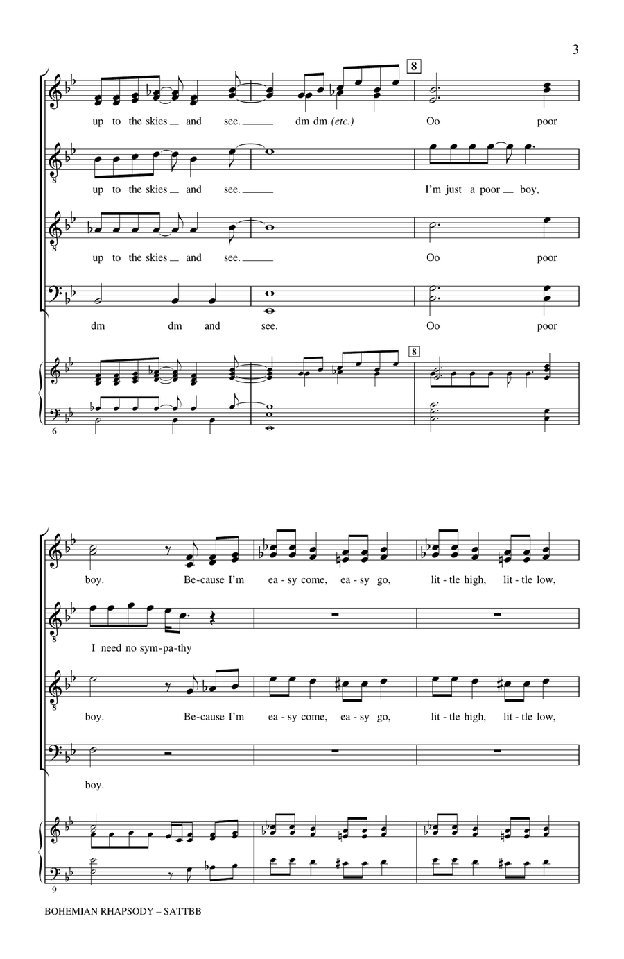 Bohemian Rhapsody (arr. Philip Lawson) A Cappella scores gallery preview page 2