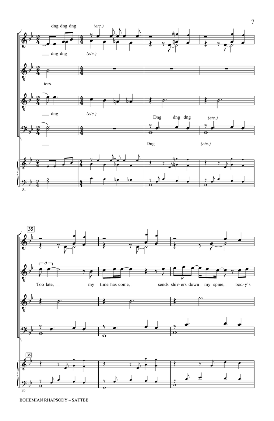 Bohemian Rhapsody (arr. Philip Lawson) A Cappella scores gallery preview page 6