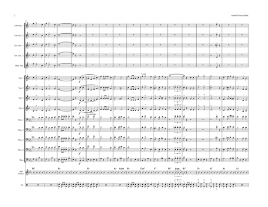 A Salute To Our Armed Forces (for Big Band) Jazz Ensemble scores gallery preview page 2