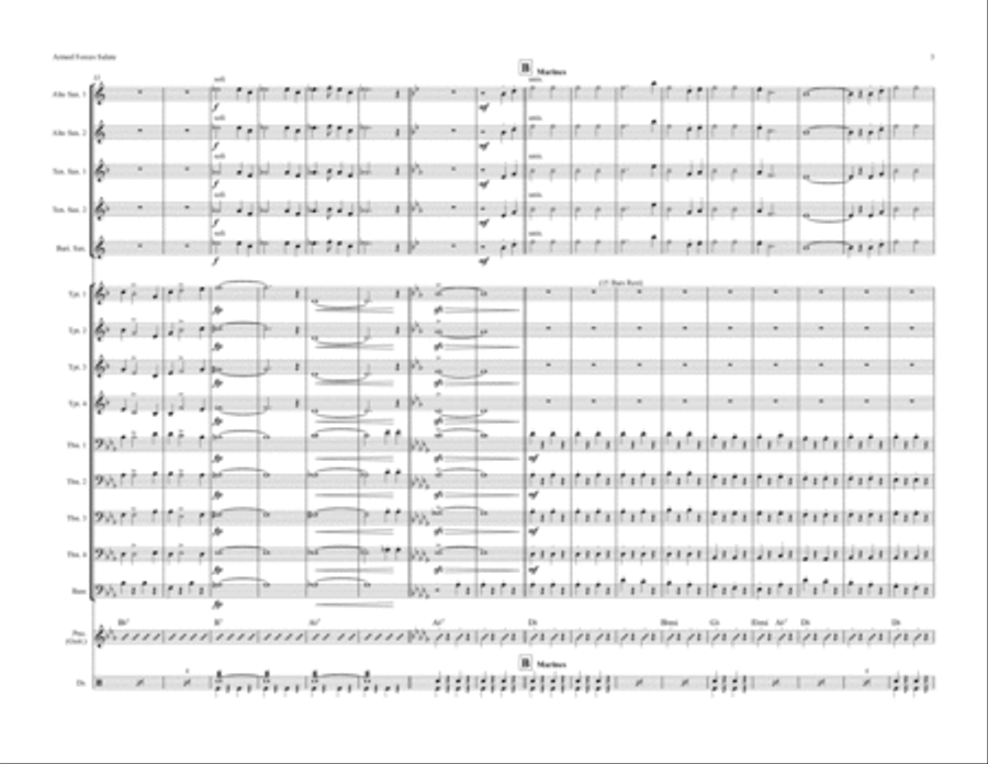 A Salute To Our Armed Forces (for Big Band) Jazz Ensemble scores gallery preview page 3
