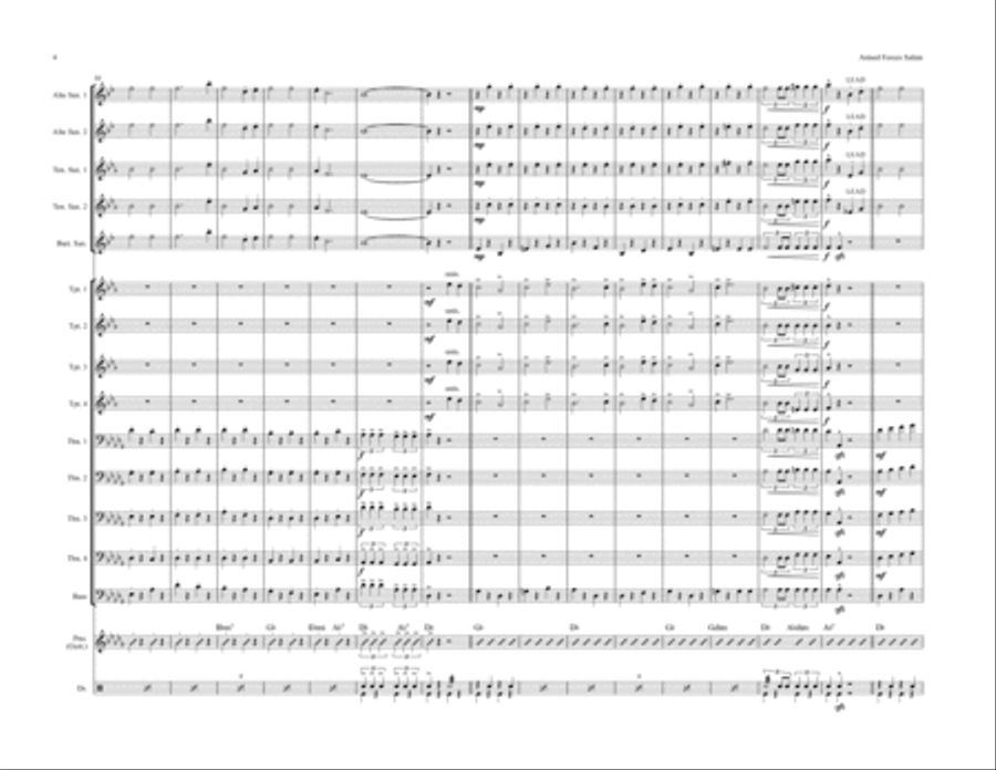 A Salute To Our Armed Forces (for Big Band) Jazz Ensemble scores gallery preview page 4