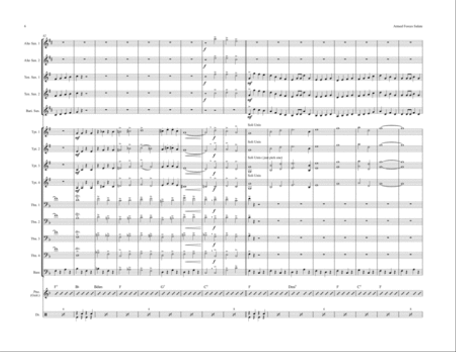 A Salute To Our Armed Forces (for Big Band) Jazz Ensemble scores gallery preview page 6