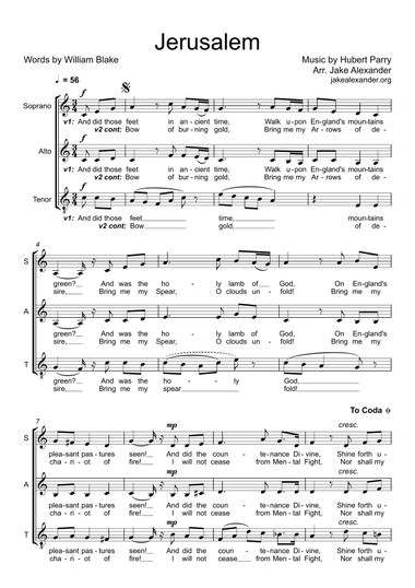 Jerusalem - SAT a cappella