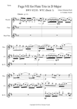 Fuga VII for Flute Trio in D Major