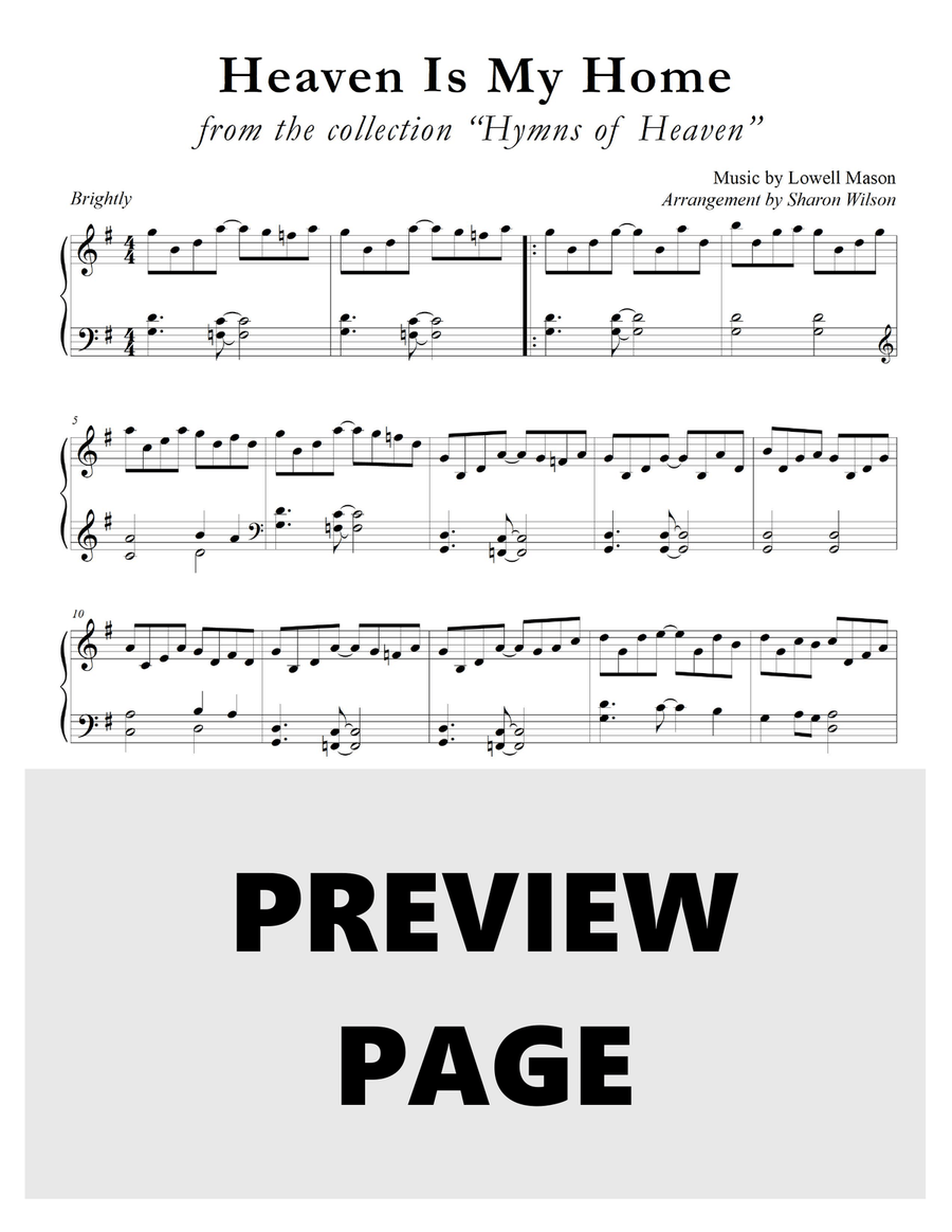 Hymns of Heaven (A Collection of One-Page Hymns for Solo Piano) Piano Solo scores gallery preview page 6
