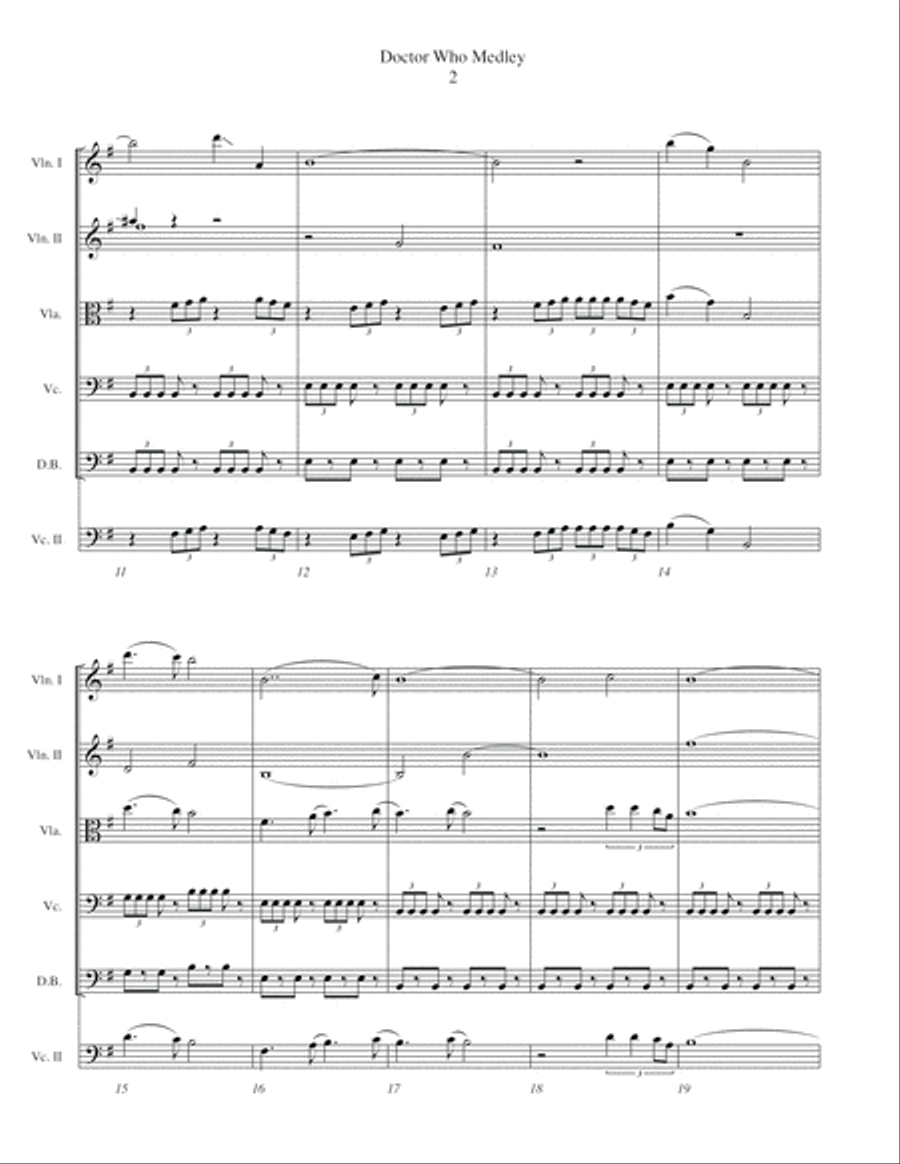 Doctor Who Theme String Orchestra scores gallery preview page 4