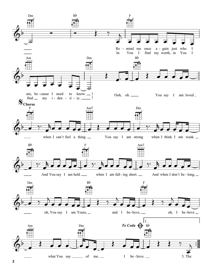 You Say You Say Ukulele scores gallery preview page 2