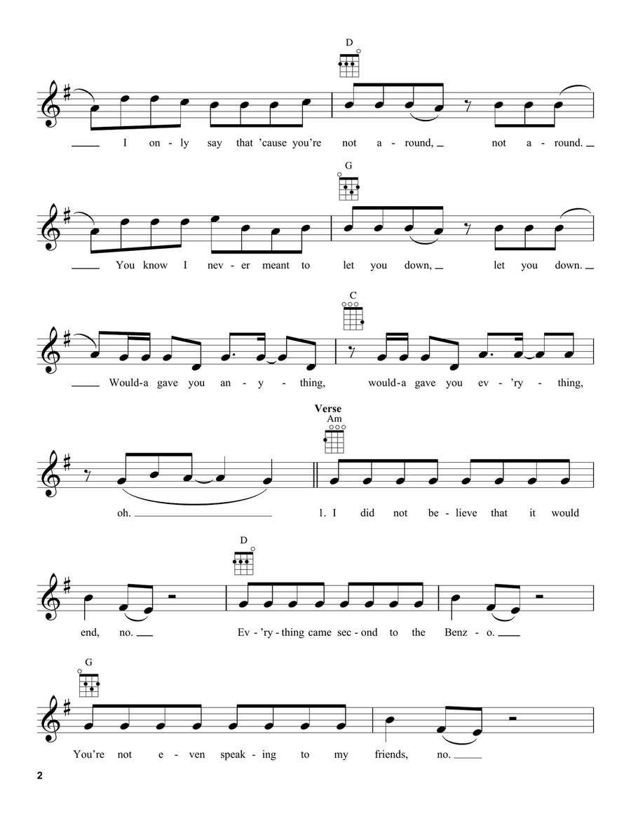 Better Now Better Now Ukulele scores gallery preview page 2