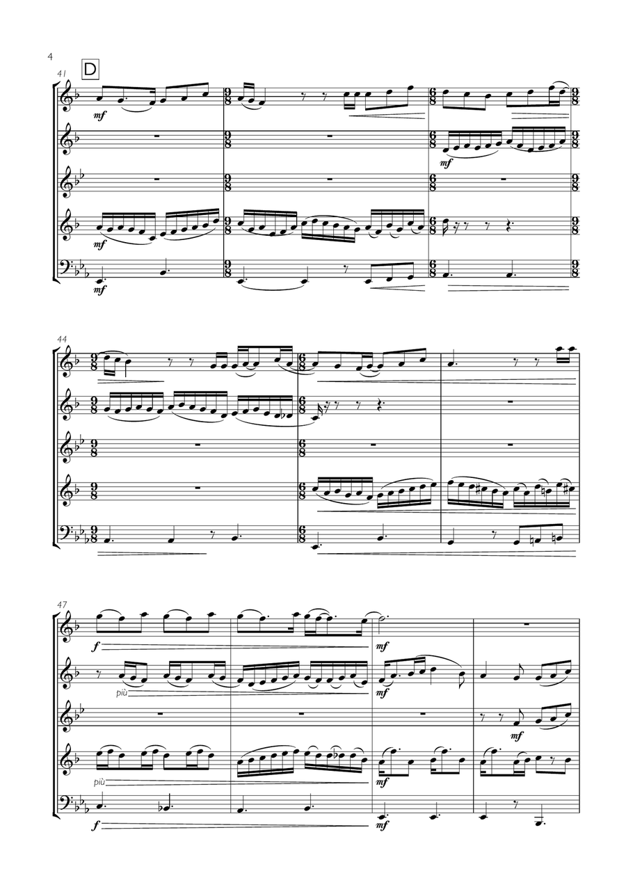 She's Always A Woman She's Always A Woman Brass Ensemble scores gallery preview page 4