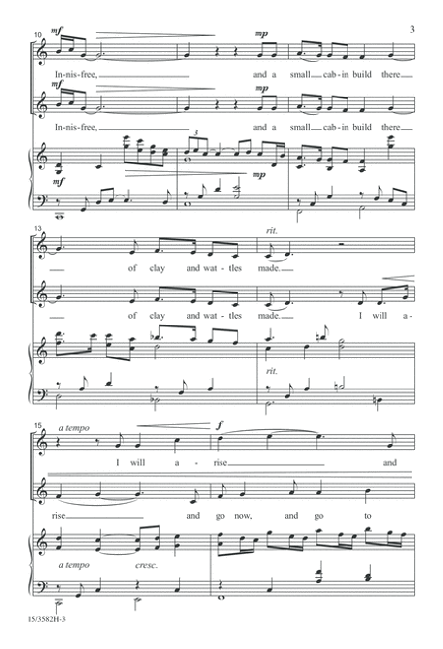 The Lake Isle of Innisfree (Digital Download) SA scores gallery preview page 3