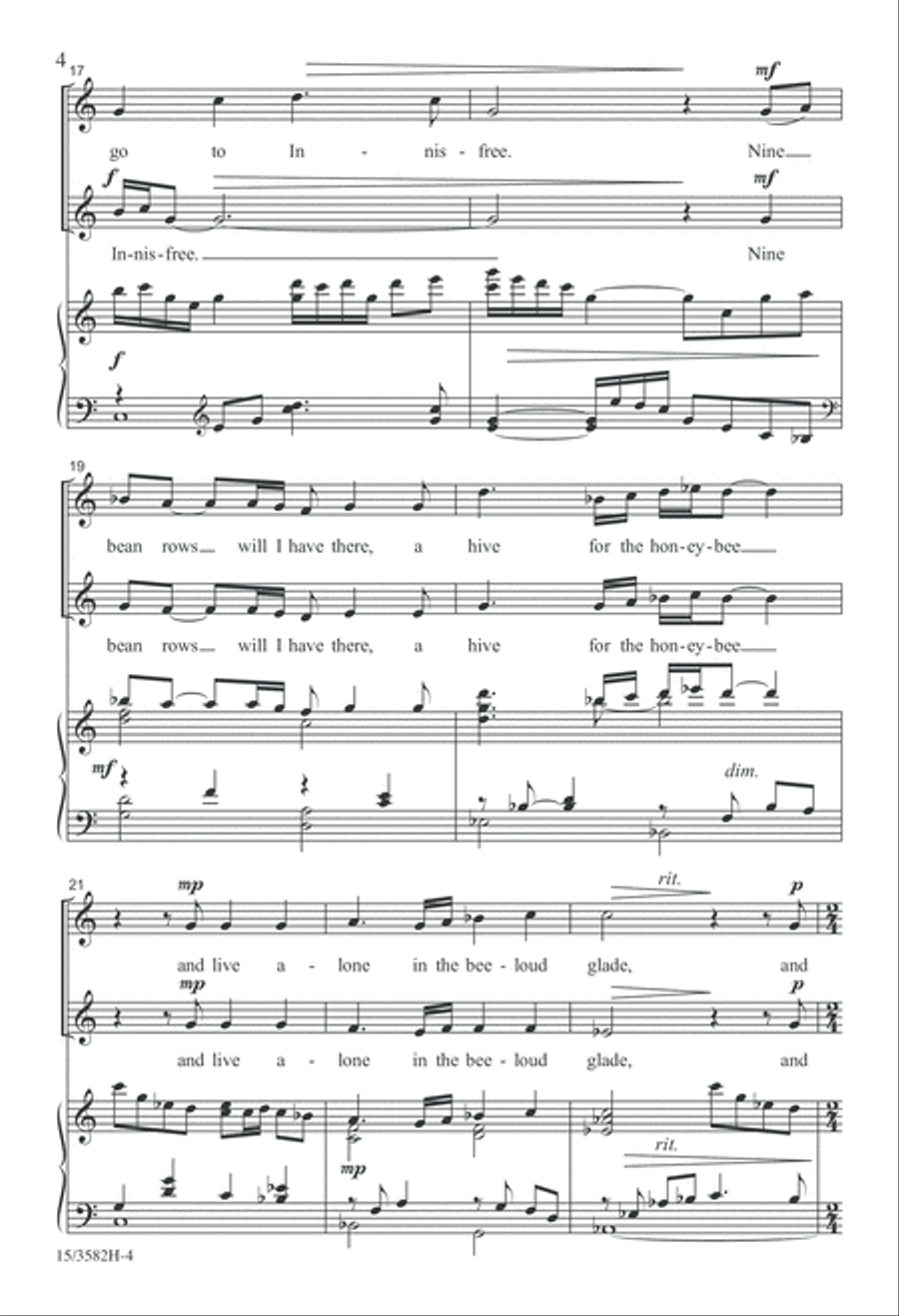 The Lake Isle of Innisfree (Digital Download) SA scores gallery preview page 4
