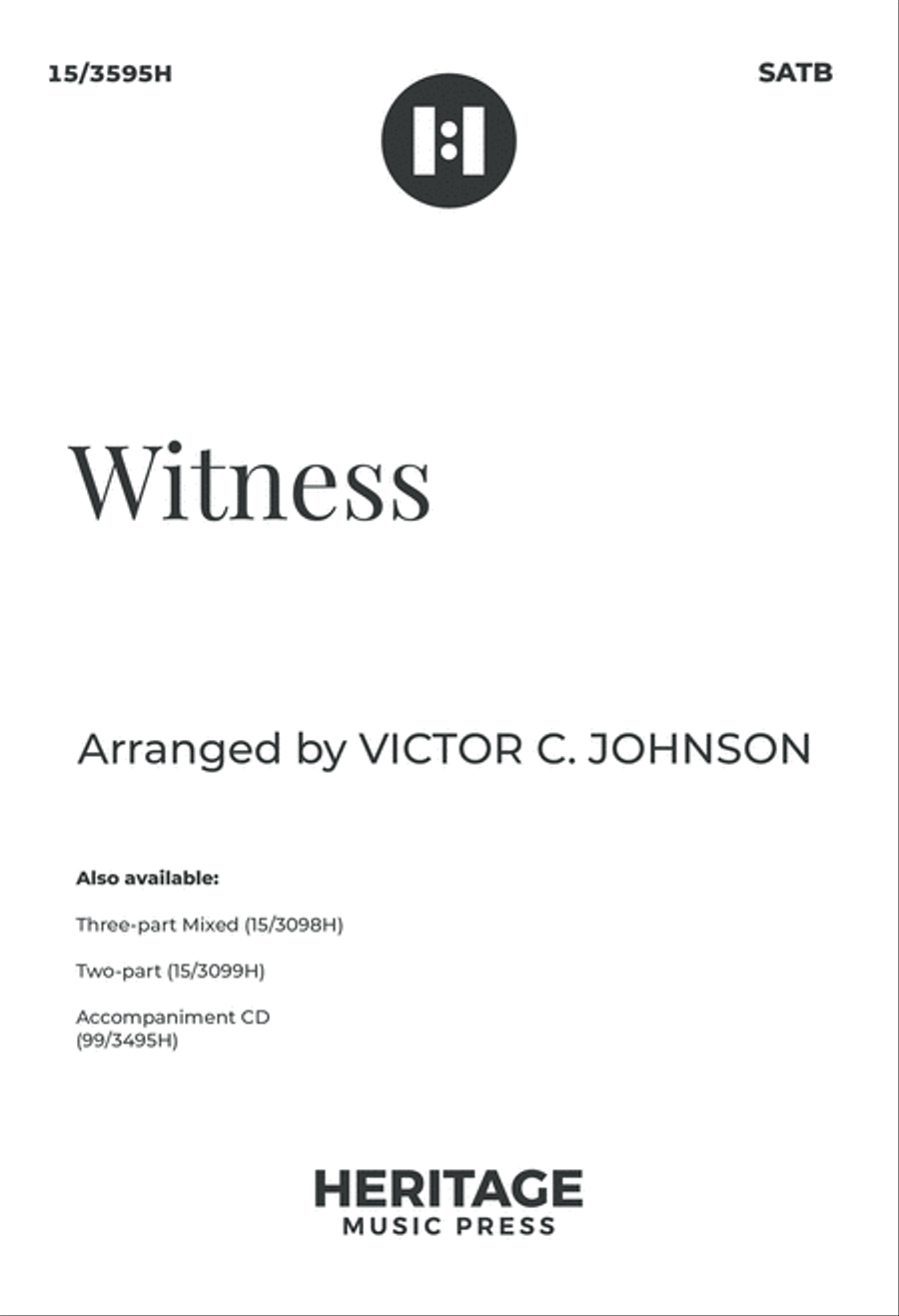 Witness (Digital Download) 4-Part scores gallery preview page 1