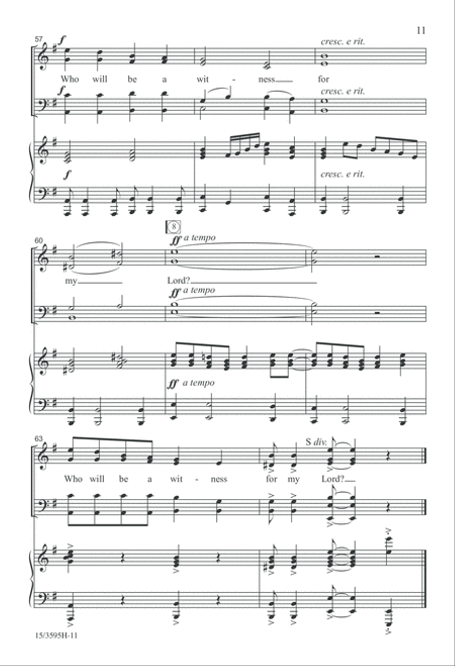 Witness (Digital Download) 4-Part scores gallery preview page 11