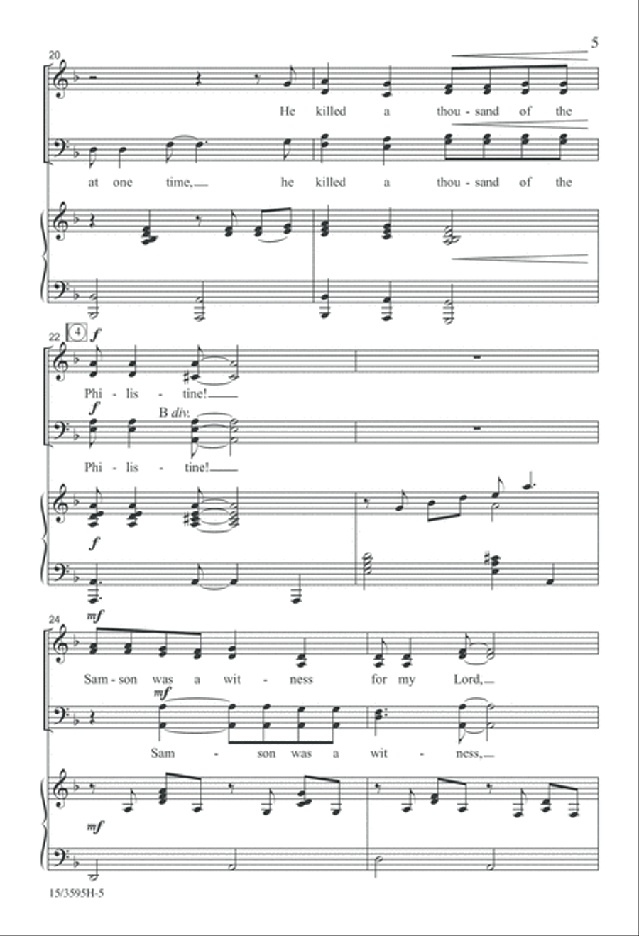Witness (Digital Download) 4-Part scores gallery preview page 5