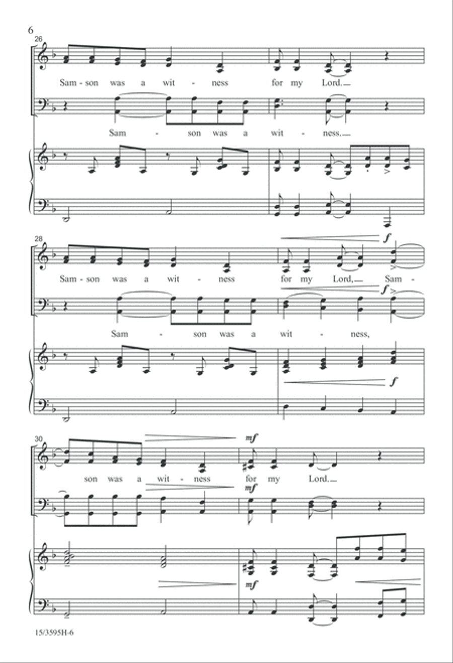 Witness (Digital Download) 4-Part scores gallery preview page 6