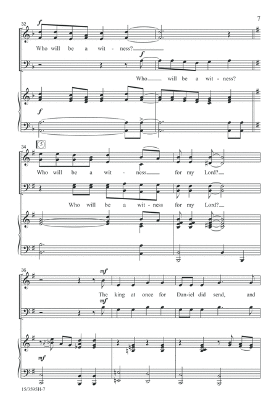 Witness (Digital Download) 4-Part scores gallery preview page 7