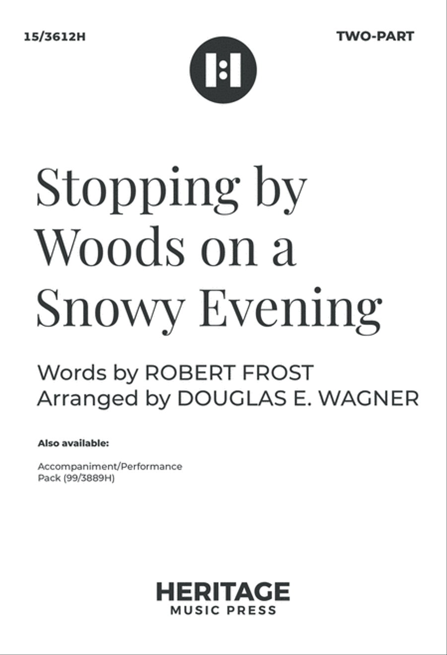 Stopping by Woods on a Snowy Evening (Digital Download) 2-Part scores gallery preview page 1