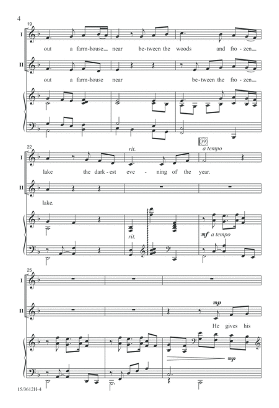 Stopping by Woods on a Snowy Evening (Digital Download) 2-Part scores gallery preview page 4