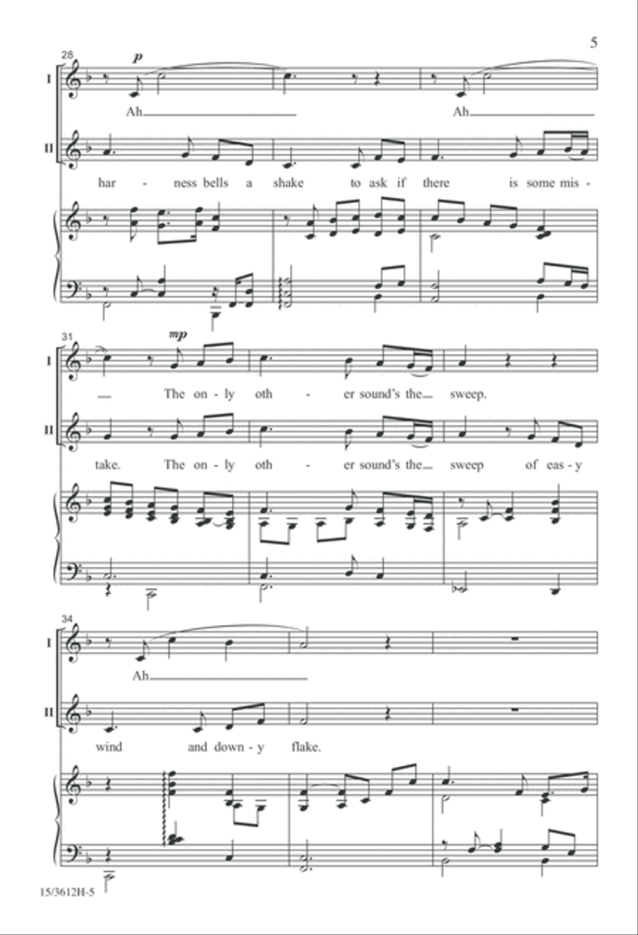 Stopping by Woods on a Snowy Evening (Digital Download) 2-Part scores gallery preview page 5