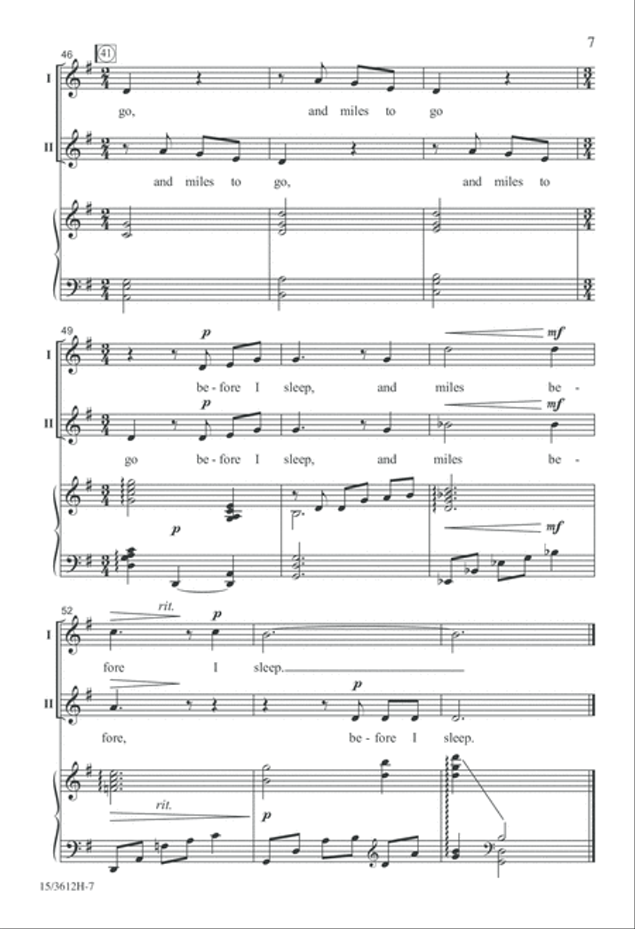 Stopping by Woods on a Snowy Evening (Digital Download) 2-Part scores gallery preview page 7