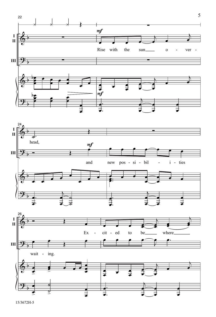 Clap and Sing, Join Together! by Victor C Johnson 3-Part - Digital Sheet Music page 5