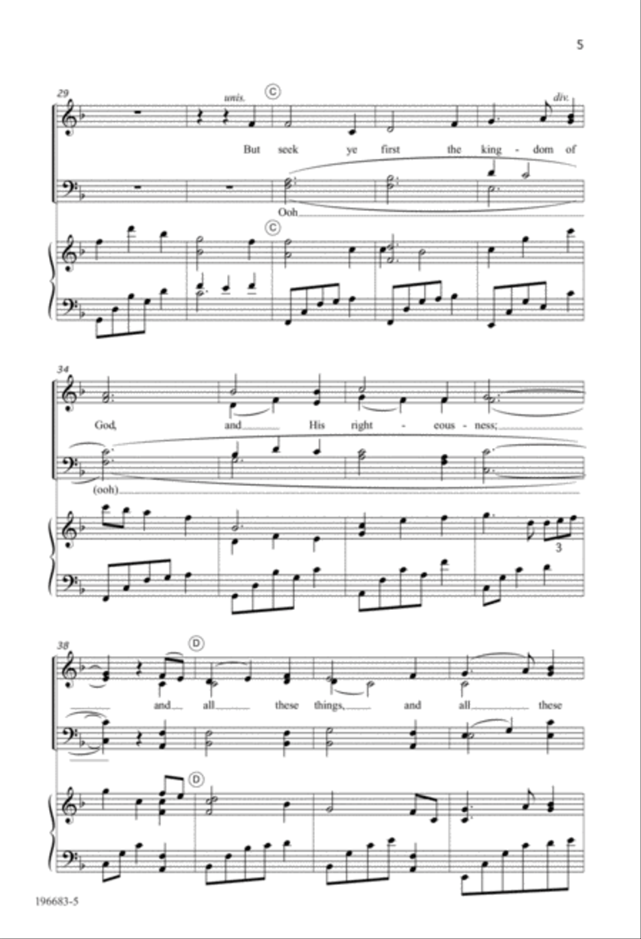 But Seek Ye First (Digital Download) 4-Part scores gallery preview page 5
