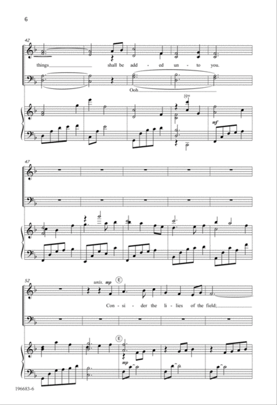 But Seek Ye First (Digital Download) 4-Part scores gallery preview page 6