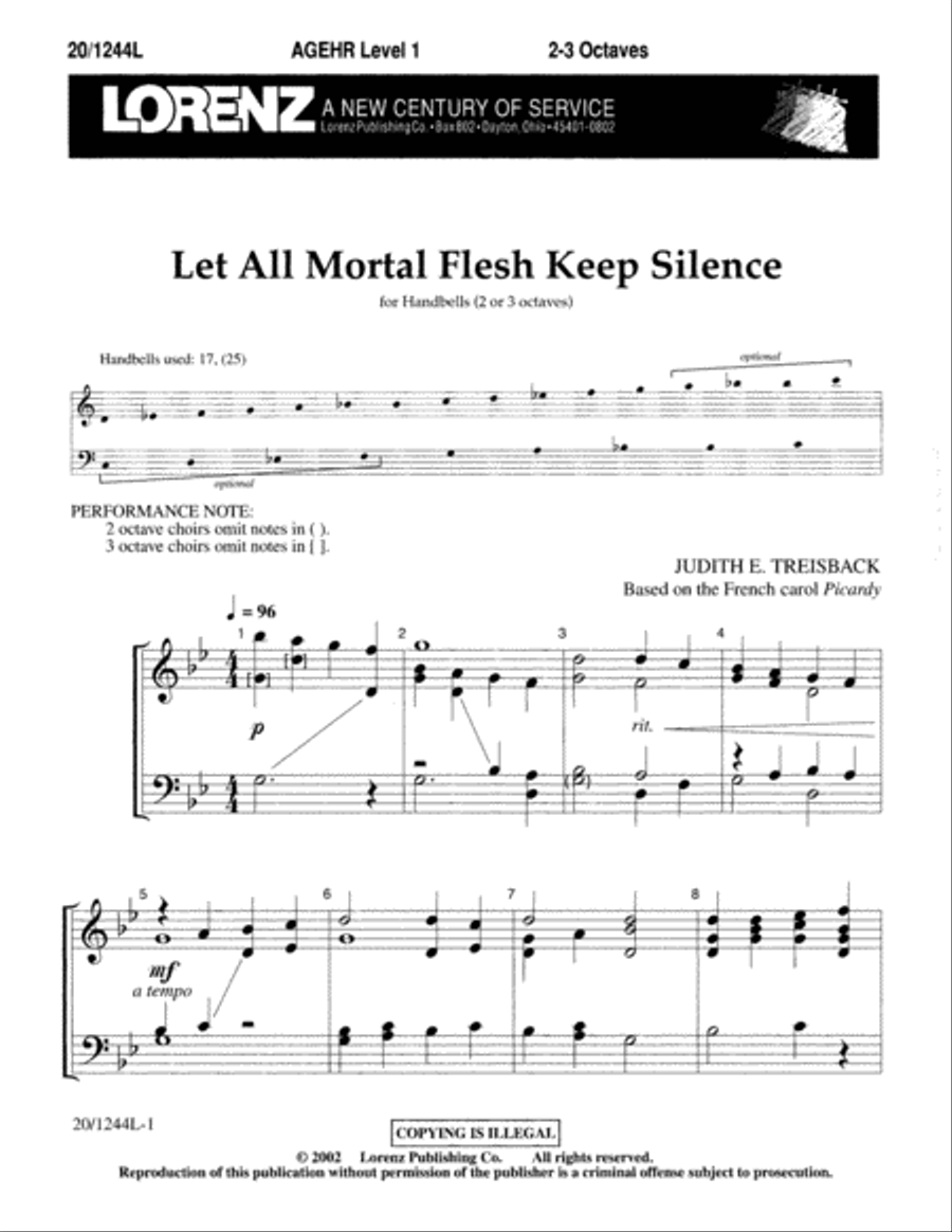 Let All Mortal Flesh Keep Silence (Digital Download) 3-Octaves scores gallery preview page 1