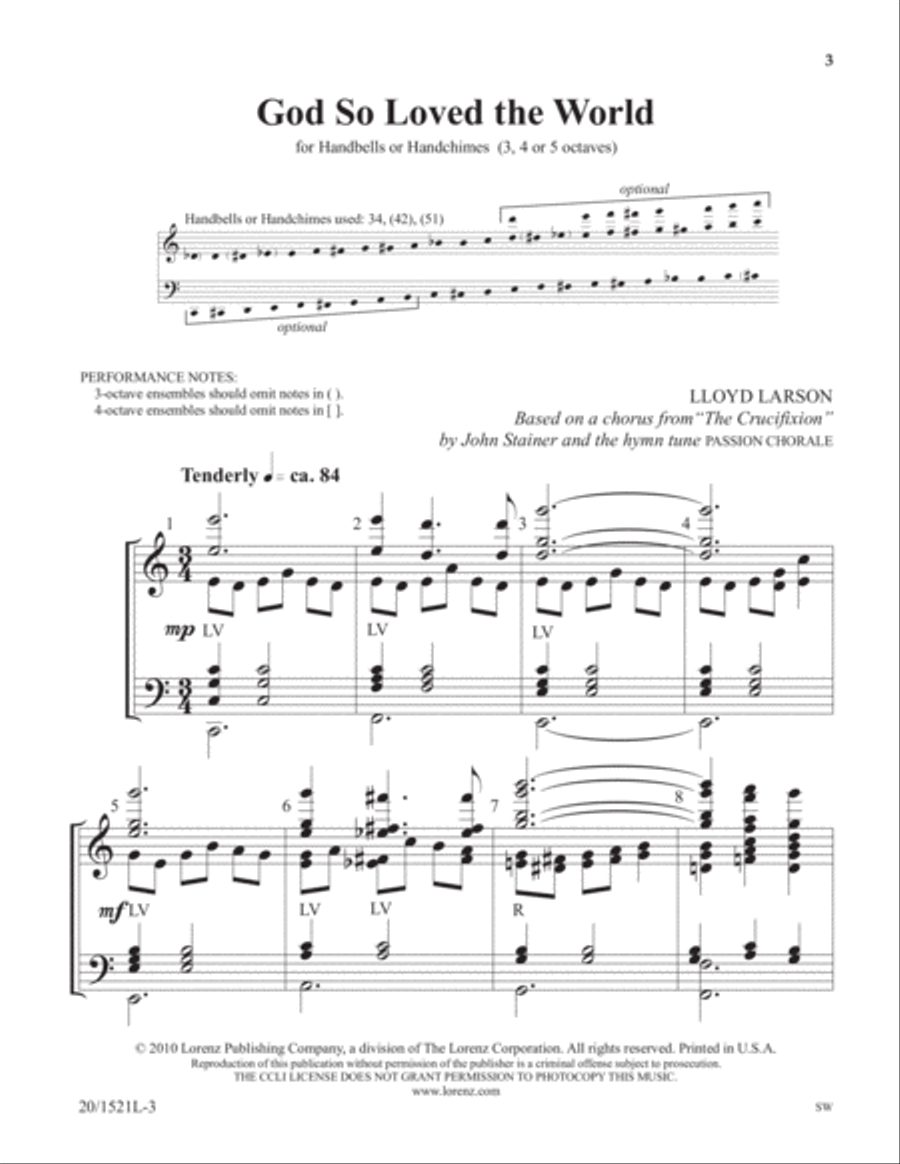 God So Loved the World (Digital Download) 5-Octaves scores gallery preview page 3