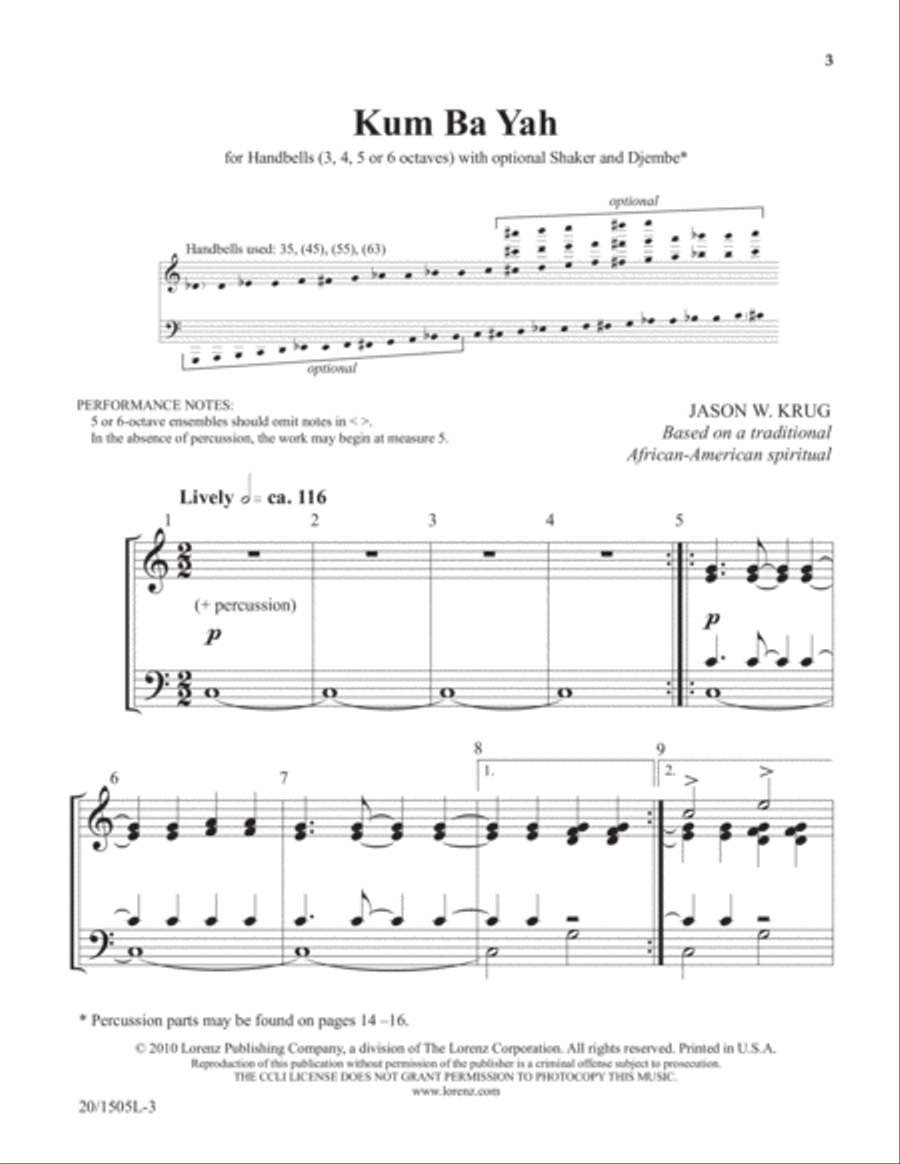 Kum Ba Yah (Digital Download) 5-Octaves scores gallery preview page 3