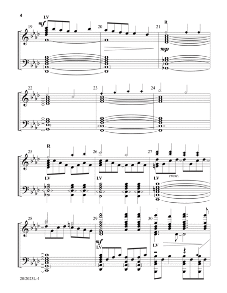 Lenten Fantasia (Digital Download) 5-Octaves scores gallery preview page 4