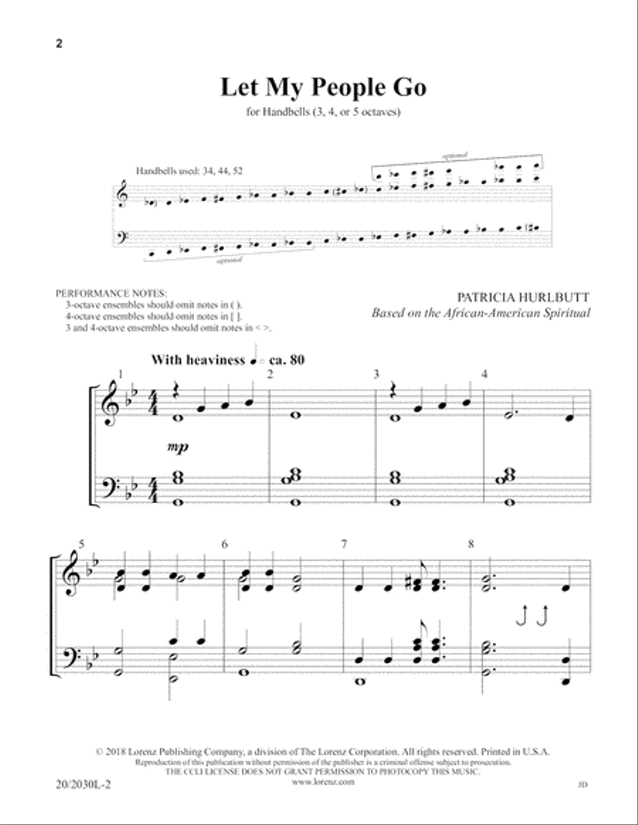 Let My People Go (Digital Download) 5-Octaves scores gallery preview page 2