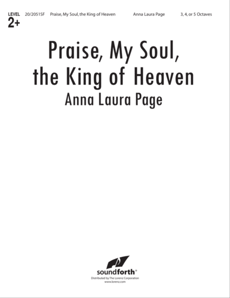 Praise, My Soul, the King of Heaven (Digital Download) 5-Octaves scores gallery preview page 1