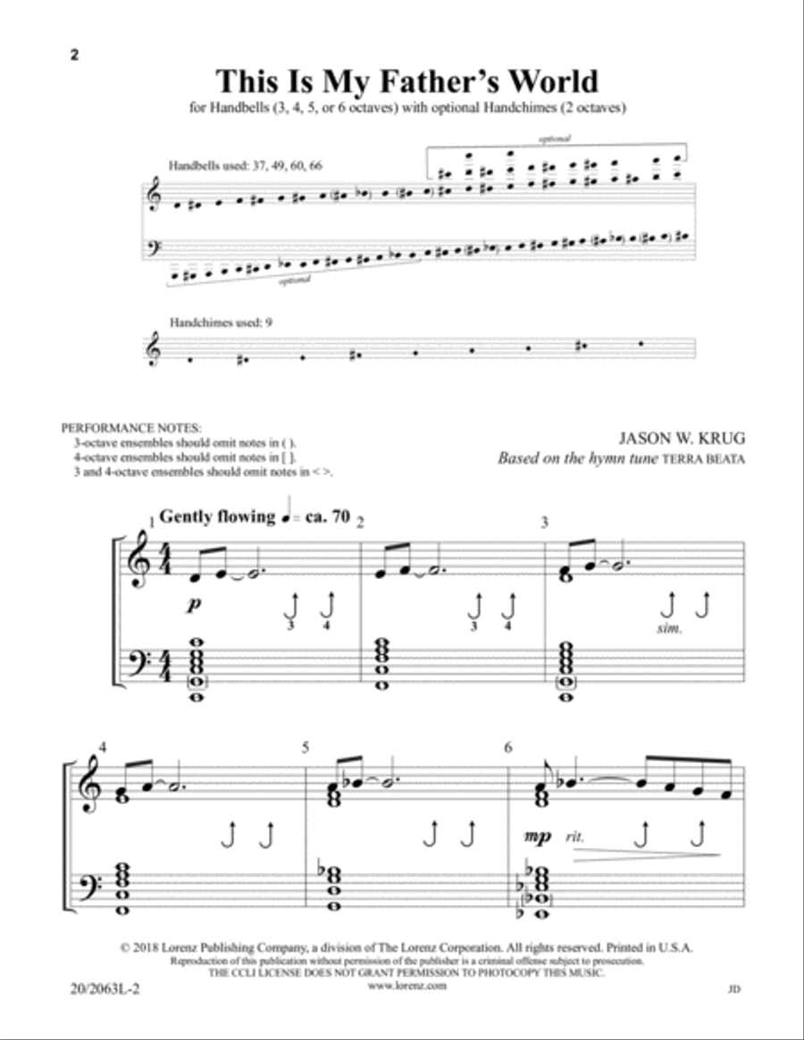 This Is My Father's World (Digital Download) 5-Octaves scores gallery preview page 2