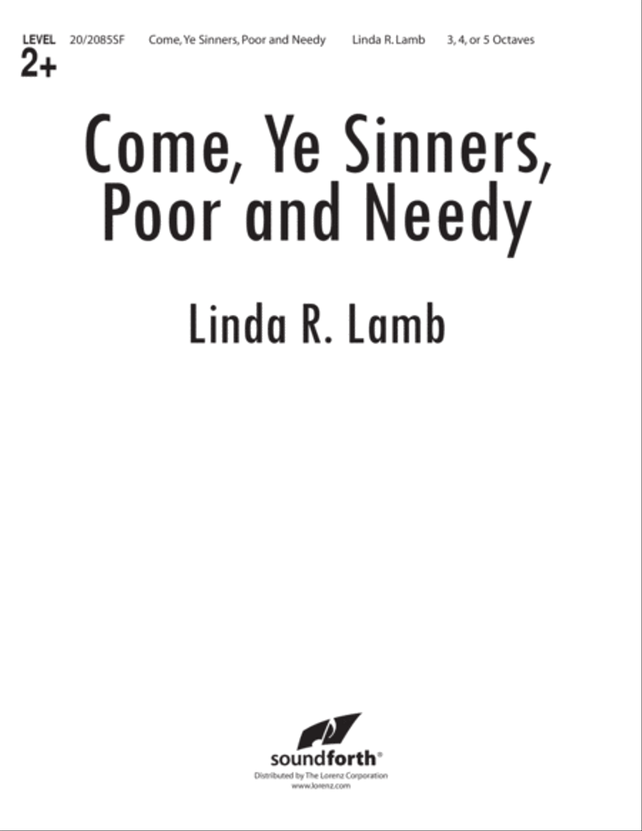Come, Ye Sinners, Poor and Needy (Digital Download) 5-Octaves scores gallery preview page 1