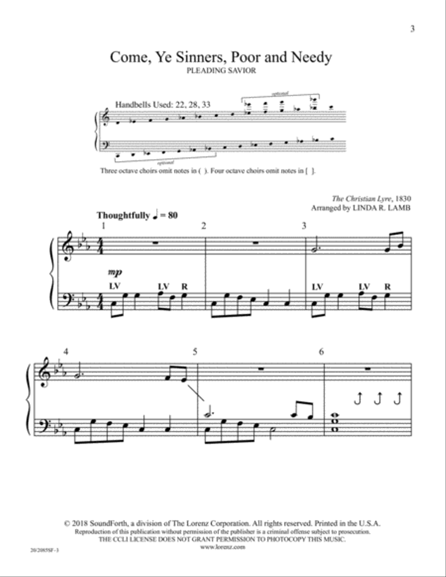 Come, Ye Sinners, Poor and Needy (Digital Download) 5-Octaves scores gallery preview page 3