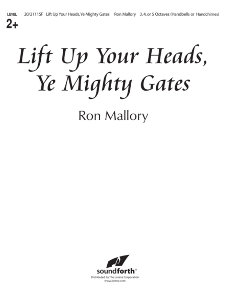 Lift Up Your Heads, Ye Mighty Gates (Digital Download) 5-Octaves scores gallery preview page 1
