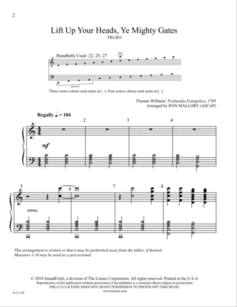 Lift Up Your Heads, Ye Mighty Gates (Digital Download) 5-Octaves scores gallery preview page 2