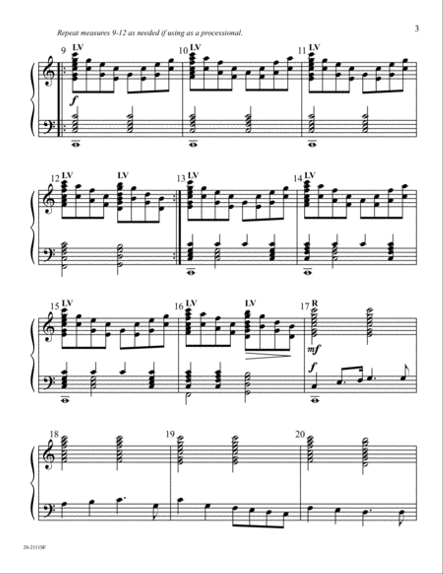 Lift Up Your Heads, Ye Mighty Gates (Digital Download) 5-Octaves scores gallery preview page 3