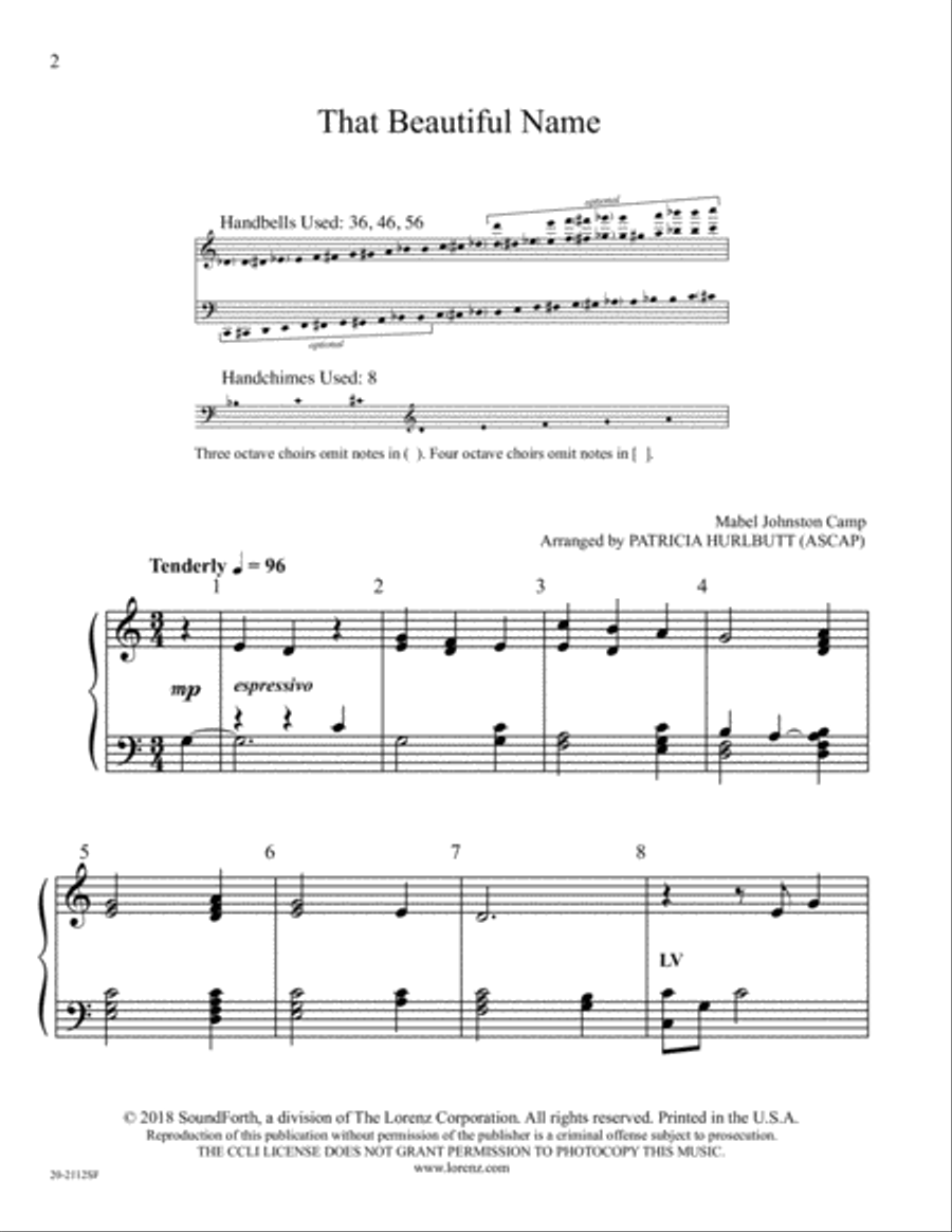 That Beautiful Name (Digital Download) 5-Octaves scores gallery preview page 2