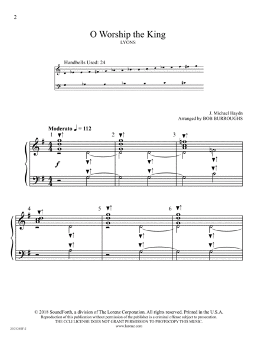 O Worship the King (Digital Download) 2-Octaves scores gallery preview page 2